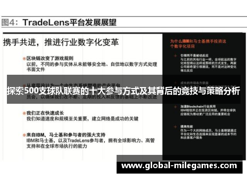 探索500支球队联赛的十大参与方式及其背后的竞技与策略分析